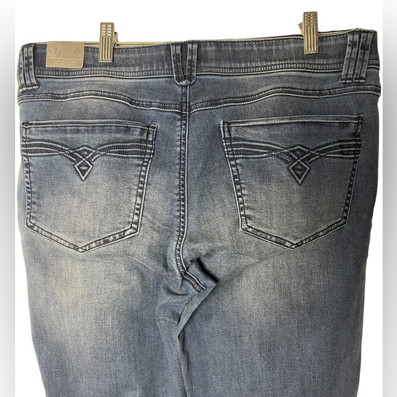 #251W☑️Wit & Wisdom Luxe Touch Itty Bitty Boot Blue Jeans - Picture 7 of 14